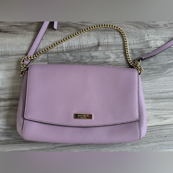 kate spade Handbags - Kate Spade Light Purple Crossbody Bag/Clutch with Gold Chain